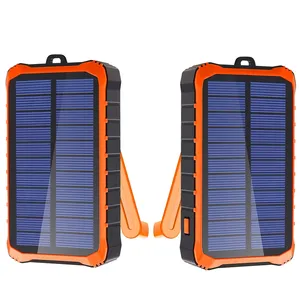 방수 야외 태양 전원 은행 20000mAh 듀얼 USB 여행 휴대용 태양 광 휴대 전화 충전기 태양 전원 은행 캠핑