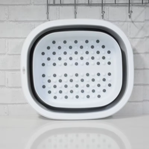Top Fashion 18L Gris PP + TPE Carré Seau Pliant Multifonctionnel Lavabo Pieds Nouveau Produit
