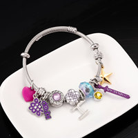 Pulsera de dijes inspirada en K-POP al por mayor, cadena de cuentas, regalo de joyería para mujer, pulseras de dijes de moda