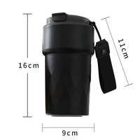 Gobelet isotherme intelligent en acier inoxydable 304 de 16 oz, anti-fuite, réutilisable, avec affichage LED de la température et couvercle, idéal pour les voyages