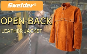 Swelder Cao Cấp Nhiệm Vụ Nặng Nề Nhiệt Ngọn Lửa Da Bò Da Gồ Ghề Hàn Áo Khoác Áo Khoác Tạp Dề Với Tay Áo - Product Image 5