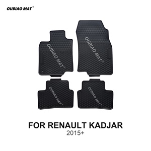 Tappetini Auto per <span class=keywords><strong>RENAULT</strong></span> <span class=keywords><strong>KADJAR</strong></span> 2015+, Su Misura in PVC, Impermeabili Antiscivolo Set Completo - Product Image 1