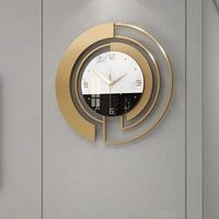 Reloj de Pared de Metal y Vidrio de Alto Brillo de 45 cm para Decoración del Hogar, Reloj de Cuarzo Moderno y Silencioso para Sala de Estar, en Venta, Dropshipping DDP