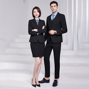 Unisex Professional Suit Set KSL6692 Workwear Acetate Fiber Formal Wear for Office and Service Industry - Product Image 4