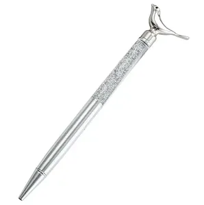 Luxury Gold Foil <b>Ballpoint</b> <b>Pen</b> with Bird Top, Elegant Decorative Metal <b>Pen</b> for Gifts, Office & Stationery - Product Image 5
