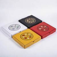 Boîte d'emballage pour pizza écologique personnalisée, matériaux recyclés, dimensions personnalisées, logo imprimé, conteneur à emporter en papier kraft
