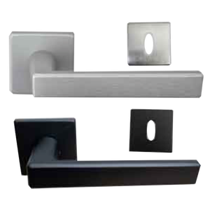 ด้ามจับ 'ischia' พร้อมลายดอกกุหลาบและป้ายโลหะสีดำ - Product Image 1