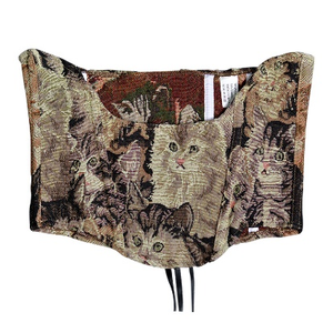 Summer Outfits Street Wear Style Strapless <b>Corset</b> Lingerie Sun Flower Print <b>Lace</b> <b>up</b> Boned Corselet and Korset Women's Floral Top - Product Image 4