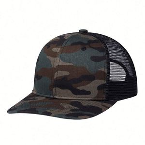 Casquette Snapback Courbée Richardson 112 Noire Camouflage Personnalisée OEM en Gros avec Broderie 3D Tendance Décontractée - Product Image 1