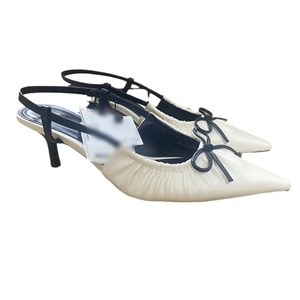 2025 esce nuova uscita <span class=keywords><strong>con</strong></span> slingback a Stiletto del famoso marchio Za Party <span class=keywords><strong>con</strong></span> <span class=keywords><strong>scarpe</strong></span> a punta francese pieghettate <span class=keywords><strong>con</strong></span> <span class=keywords><strong>tacco</strong></span> alto <span class=keywords><strong>con</strong></span> fiocco per l'estate - Product Image 6
