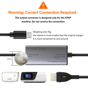 Cordon d'alimentation ResMed <span class=keywords><strong>AirSense</strong></span> 11 24V <span class=keywords><strong>CPAP</strong></span> Power Supply 65W AC to DC Adapter for AutoSet Elite <span class=keywords><strong>CPAP</strong></span> Machine Air11 Machine - Product Image 5