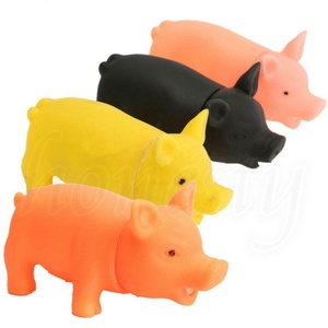 Grappig Rubber Varkensmodel Grommende Hond Kauwen Speeltje Voor Kinderen Piepend Fetch Speelgoed Met Huisdecor Accenten - Product Image 1