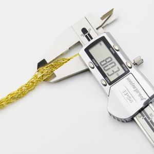 Lacets en maille tressée crochetée, creux, dorés et argentés, avec chaîne à maillons, 8 mm, à paillettes, accessoires pour chaussures décontractées, sac cadeau - Product Image 2