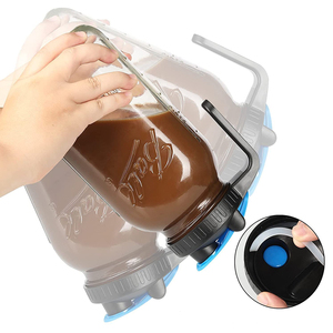Tái Sử Dụng <span class=keywords><strong>Jar</strong></span> Nhựa Lật Nắp Kín Rò Rỉ Bằng Chứng Rộng Miệng <span class=keywords><strong>Mason</strong></span> <span class=keywords><strong>Jar</strong></span> Đổ Vòi Có Nắp Đậy Với Xử Lý - Product Image 4
