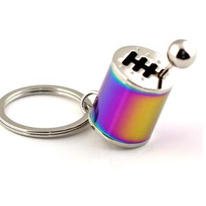 Hot-Selling Creative Six-Speed High Quality Colorful Zinc Alloy Racing Gear Keychain Car Gearbox Keychain Key Ring