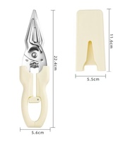 Ciseaux de cuisine multifonctionnels robustes industriels, magnétiques, en acier inoxydable, coupe-os de poulet, compatibles lave-vaisselle