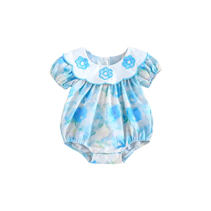Body de Manga Corta con Estampado de Flores de Dibujos Animados para Bebés Recién Nacidas de 3 a 12 Meses, Tejido, Suministrado por ODM - Product Image 6