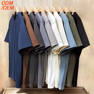 Camiseta de Lujo de 305 Gramos, Unisex, con Logotipo Personalizado, Cuello Redondo, Camiseta Blanca Extra Grande para Hombre, Venta al por Mayor - Product Image 1