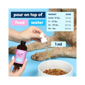 Bán buôn cao cấp Dog Collagen chất lỏng giọt chất lỏng uống 60ml 5 loại cỏ-Fed Collagen Biotin Hyaluronic Axit cho miễn dịch - Product Image 2