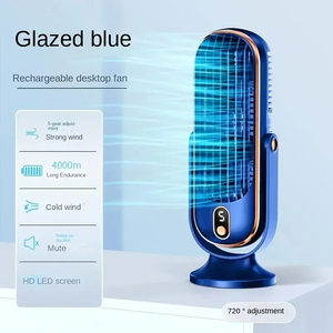 Ventilateur de bureau tour intelligent à affichage LED USB, 5 vitesses réglables, puissant refroidissement par vent fort, idéal pour la maison et le bureau – Nouveauté - Product Image 3