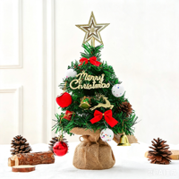 Holy Tree Mini-Weihnachtsbaum-Ornamente Tischdekoration 35 cm PVC-Material Europäischer & Amerikanischer Stil Innenraum-Feiertagsdekoration