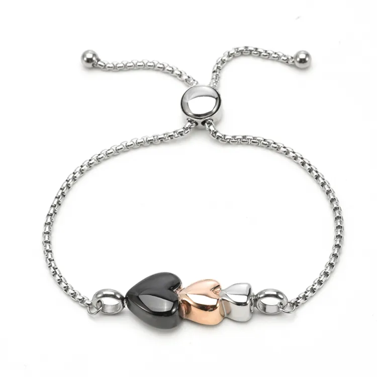 Fashion Design Costume Stainless Steel Ashes Jewelry Supplies Trending Heart Design Charm Keepsake Cremation Bracelet