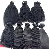 Extensions de cheveux humains pas chères, double tirage, cuticules alignées, lots de tissage de cheveux bruts cambodgiens ondulés Brumese, pour revendeurs
