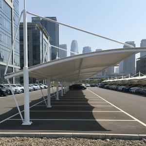 New Design PVDF Pull Rod Carport Garage Shed <b>Canopy</b> <b>Tent</b> Steel Structure Tensile Membrane Roof Fire Resistant Eco Friendly Pull - Product Image 5