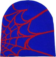 Topi Rajut Gaya Y2K Pola Titik & Karakter, Kupluk Tanpa Lipatan, Topi Musim Dingin untuk Pria dan Wanita, Cocok untuk Perjalanan