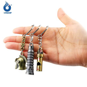 Porte-clés personnalisable Pise <span class=keywords><strong>Rome</strong></span> <span class=keywords><strong>Souvenirs</strong></span> touristiques créatifs Casques Architecture Porte-clés 3D Porte-clés en métal personnalisé promotionnel - Product Image 2
