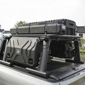 แร็คหลังคาอลูมิเนียมปรับระดับได้ CANYONSSOAR สำหรับรถกระบะฟอร์ด F-150 พร้อมกล่องเก็บของด้านข้าง 2 ช่อง แร็คบันไดสำหรับรถกระบะ PKGA04-006 - Product Image 3