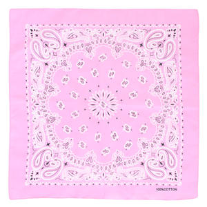 Оптовая продажа, многофункциональный красочный пользовательский 100% хлопковый квадратный тканевый головной убор с принтом, Классический Бандана с узором пейсли - Product Image 5