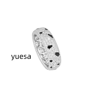 Anillo de Plata S925, Anillo con Estampado de Leopardo, Diamante de Moda, Hecho a Medida <span class=keywords><strong>para</strong></span> Parejas que se Casan - Product Image 1