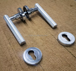 Manija de Puerta de Lujo con Diseño de Nudos en Oro, Plata y Negro, Palanca Redonda, Tirador de Barra para Puerta Interior - Product Image 3