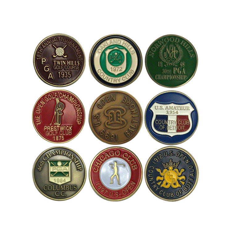 Оптовая продажа, сделанный на заказ, зажим для шляпы, маркер для мяча, зажим для шляпы, металлический магнитный маркер для мяча для гольфа