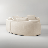 Sofás de suelo curvo en forma de U, sofá de lujo moderno, sofá curvo modular de terciopelo seccional italiano para sala de estar
