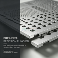 Panneau en aluminium découpé au laser sans bavures ASTM, anti-traces de doigts, maille métallique décorative, perforé CNC, ignifuge, pour cuisine et hôtel