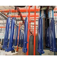 Vérin hydraulique de chariot élévateur à ordures à benne basculante télescopique à plusieurs étages avec pompe et roulement pour plate-forme de travail aérienne remorque de 80 tonnes