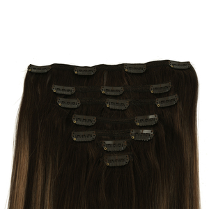 K.SWIGS Extensiones de Cabello Humano Remy Chino 100% con Clip, Cutícula Alineada, Densidad Normal, Suaves, Sin Caída, Color Mixto, Liso Natural - Product Image 2