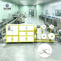 Machine de production automatique de pantoufles jetables avec soudage et découpe intégrés, ligne de production de pantoufles non tissées