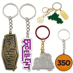 Creatieve emaille metalen sleutelhanger Retro Totem Letter Gebouw Nummer <span class=keywords><strong>350</strong></span> Kaartontwerp Zinklegering Sleutelring Tas Hanger Cadeau - Product Image 1