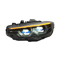 Faros Delanteros LED Bicolor de Doble Proyector y Luces de Circulación Diurna Blancas/Amarillas de 12V, Versión V2, para BMW Serie 4 F32 F36 F80