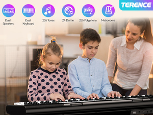 TERENCE SP611 Piano electrónico 61 teclas, teclado <span class=keywords><strong>digital</strong></span> portátil con altavoz integrado, ideal para principiantes y adultos - Product Image 2