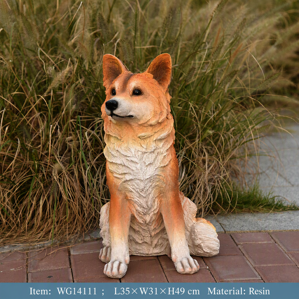 CSSMQ-005| 35x31x49cm Shiba Inu assis