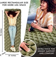 Tapis de camping matelas de couchage matelas pneumatique imperméable ultraléger gonflable léger avec pompe à pied intégrée