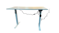 Bureau Moderne Minimaliste Blanc Intelligent à 3 Vitesses Électrique en Aluminium Réglable en Hauteur |   Bureau de qualité commerciale avec alternance assis-debout