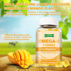 Vegan Omega 3 Gummies tummic Gummies Omega 3 1000 мг масло водорослей <span class=keywords><strong>DHA</strong></span> 600 мг EPA 300 мг для обеспечения подвижности кожи иммунной поддержки - Product Image 4