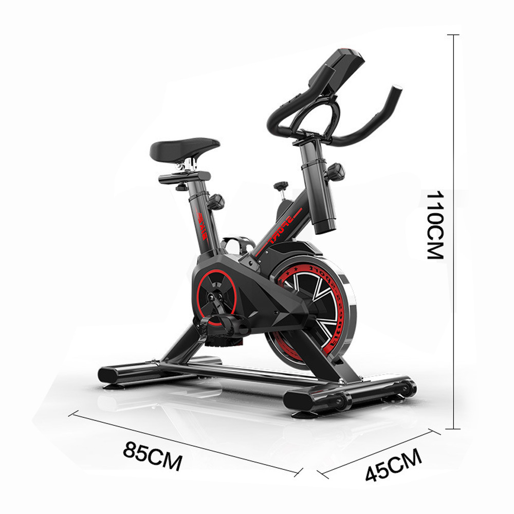 # Adjustable Indoor Spinning Bike – Steel Exercise Bike with LED Heart Rate Monitor for Home Cardio Fitness - View 2