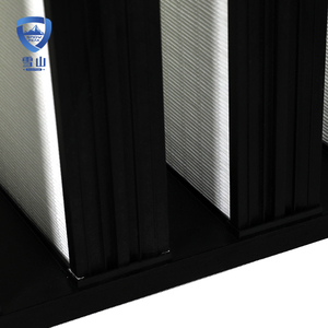 Công NghiệP Bộ lọc không khí khung nhựa <span class=keywords><strong>H13</strong></span> H14 nhỏ gọn V ngân hàng HEPA Bộ lọc không khí - Product Image 3