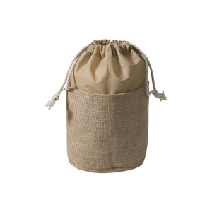 Sacs en toile de jute écologiques, sacs cadeaux en jute colorés avec cordon de serrage et pochette - Product Image 3